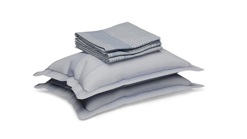 Himêya Himeya 100% Cotton 144 TC Bedsheet | Double Size Bedsheet -Denim Corner (Denim Streak) - Image 2