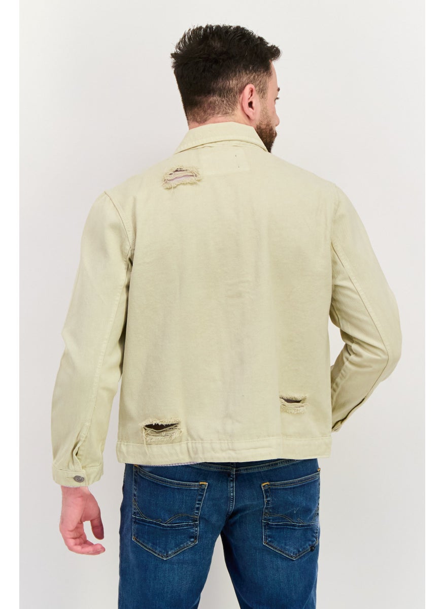 Men Textured Denim Jacket, Cream - pzsku/ZAAD9A6993830F49FBE17Z/45/_/1737641878/6408ac99-9547-4947-ae6c-ac8de88e7c91