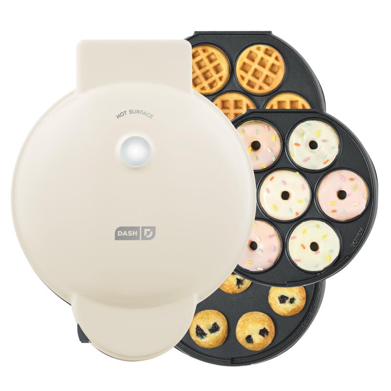 Dash DASH MultiMaker Treat Maker System Mini Donuts Waffle Bites Mini Cupcakes  Cream 
