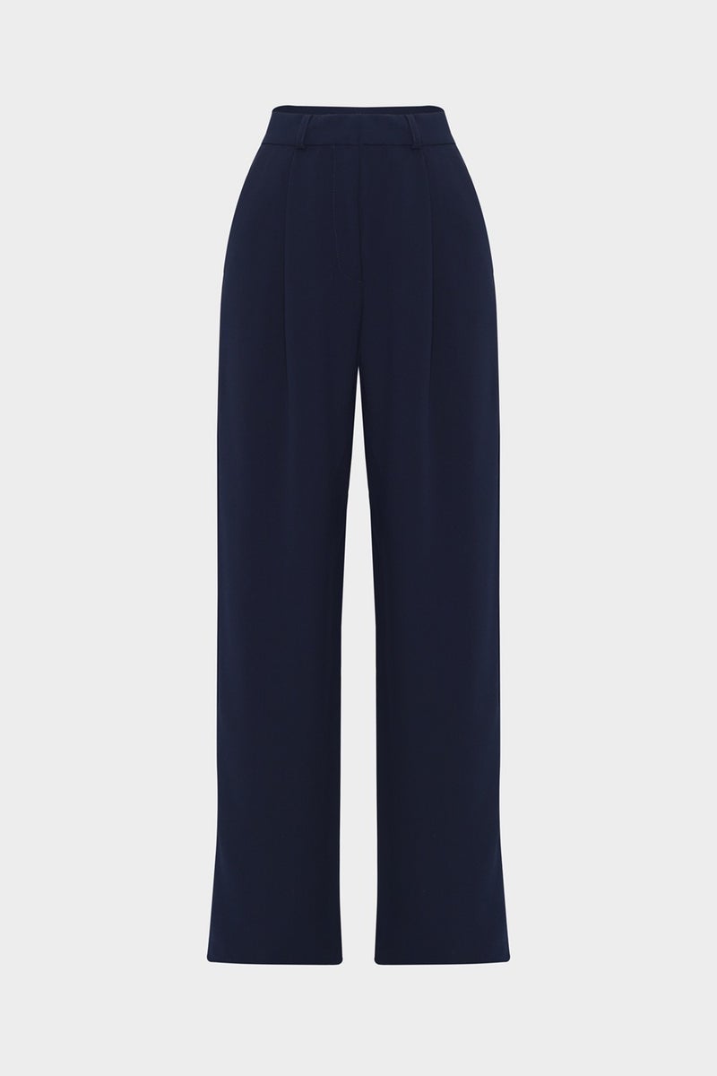 Açelya Okcu AÇELYAOKCU High Waist Wed Leg Palazzo Woven Trousers  - Image 5