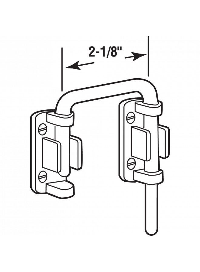 Prime-Line Defender Security U 9847 Patio Sliding Door Loop Lock Increase Home Security, Install Additional Child-Safe Security, 2-1/8 In. Hardened Steel Bar with Diecast Base, Chrome Plated (Single Pack)  - Image 2