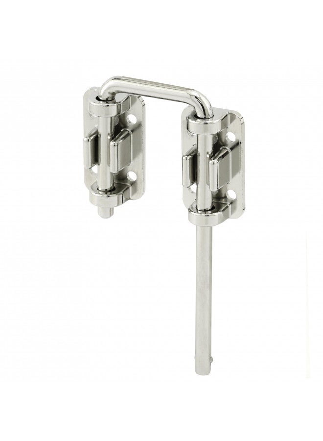 Prime-Line Defender Security U 9847 Patio Sliding Door Loop Lock Increase Home Security, Install Additional Child-Safe Security, 2-1/8 In. Hardened Steel Bar with Diecast Base, Chrome Plated (Single Pack)  - Image 1