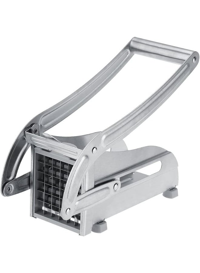 ECVV Potato Chipper, Effective Stainless Steel Potato Cutter Veg Slicer Potato Chipper Kitchen Helper Silver - Image 2