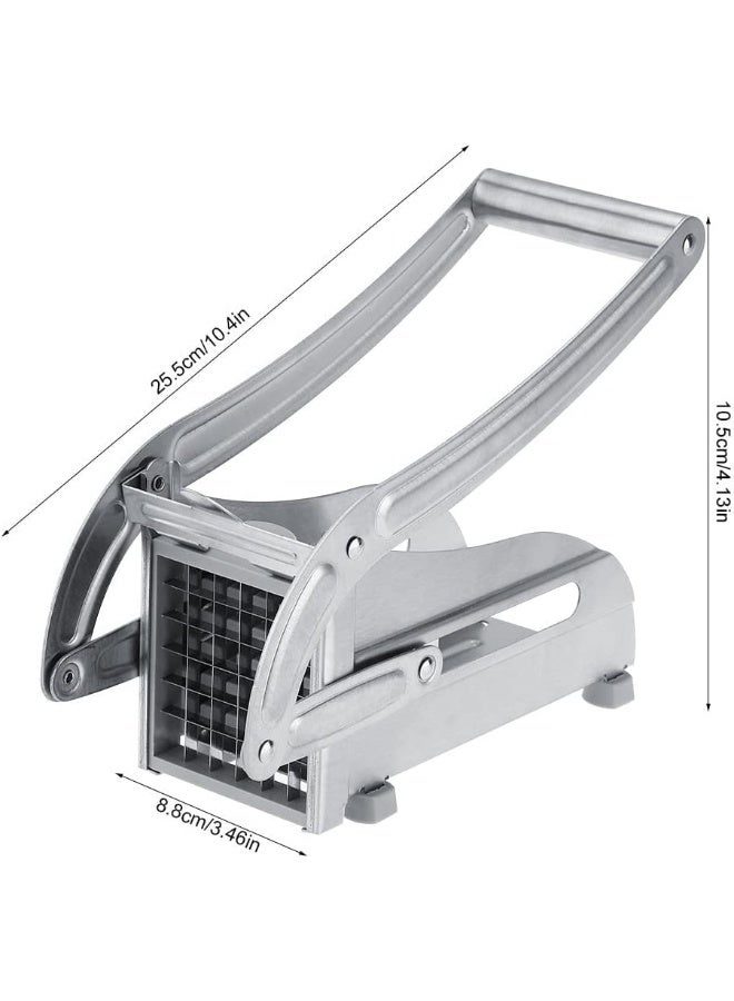 ECVV Potato Chipper, Effective Stainless Steel Potato Cutter Veg Slicer Potato Chipper Kitchen Helper Silver - Image 4