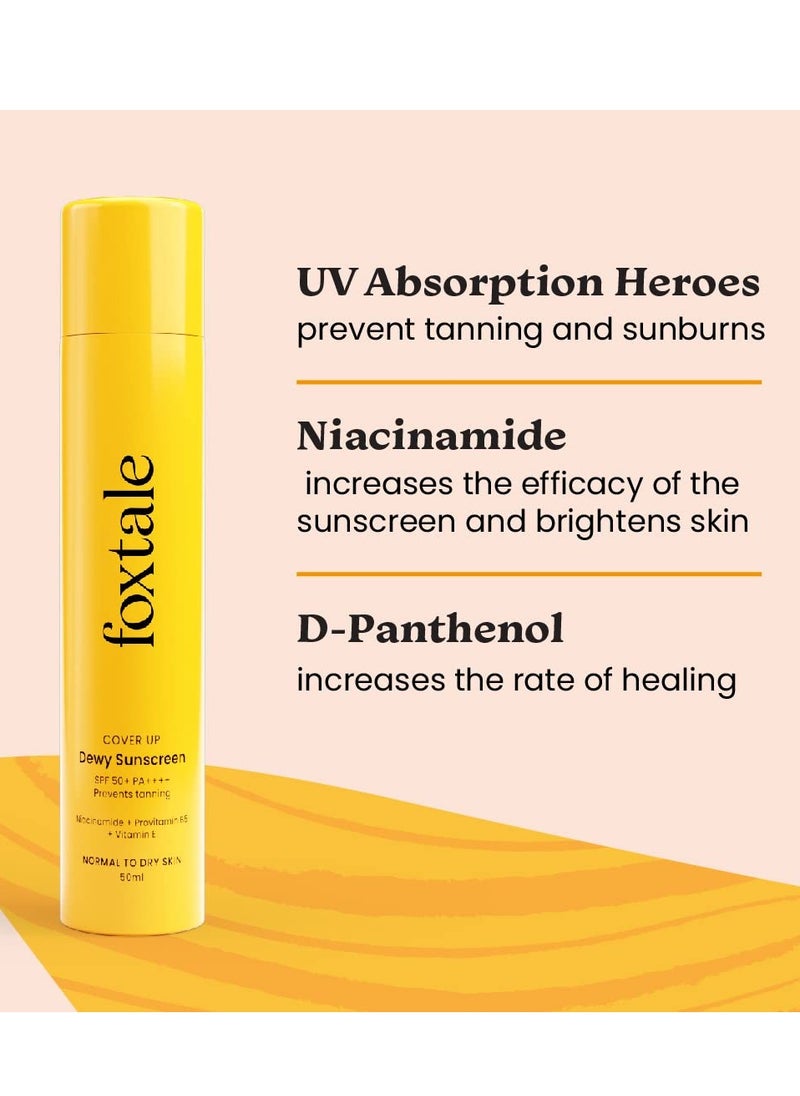foxtale - Foxtale Niacinamide Dewy Sunscreen SPF 70 50ml - Image 1