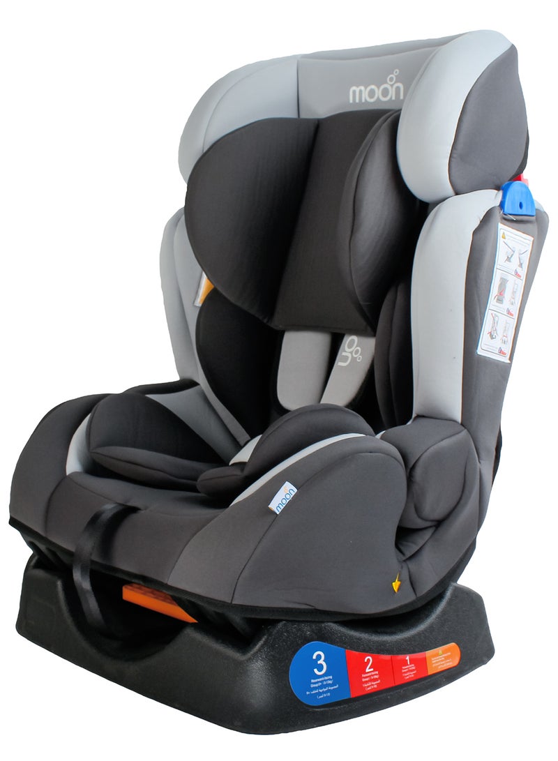 Moon Hefty Baby Car Seat – Group 0/1/2 Convertible Infant And Toddler Seat (0–25kg), Rear And Forward Facing, Cushioned And Adjustable for Travel – Charcoal Grey - Image 1
