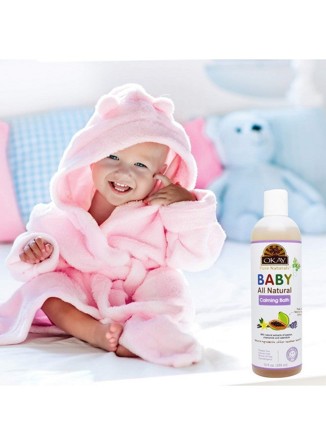 OKAY- BABY CALMING BATH With Natural Papaya Extract 12oz / 355ml - Image 3