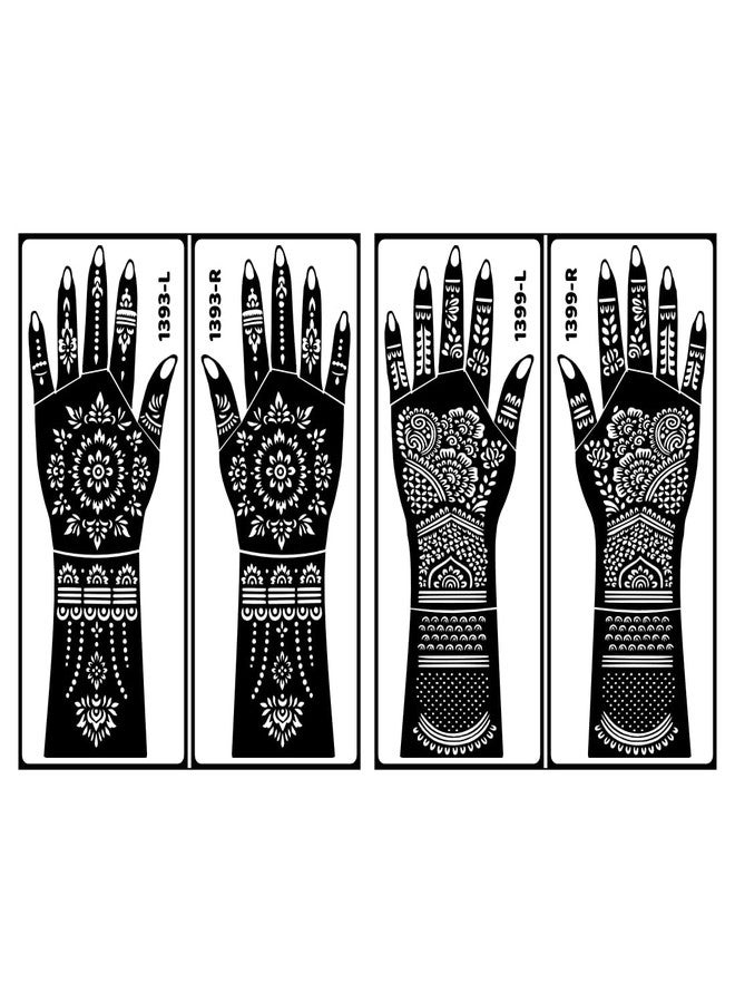 ORDERSHOCK Beautiful Henna Mehndi Stencil Sticker For Instant Mehndi Art Perfect For Functions Wear, Festivals And Daily Fashion - Image 1