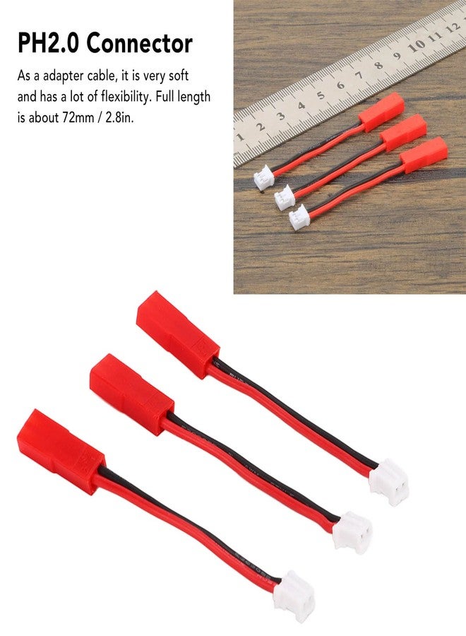 plplaaoo 3Pcs PH2.0 to JST Connector,RC Winch Controller with Adapter Plug,Plug Adapter Connector, Universal Parts Accessory, for AXIAL SCX24 1/24 Tracked Vehicle Upgrade Part,RC Accessories - Image 4