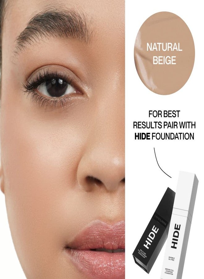 HIDE PREMIUM Liquid Foundation, Multi-Use Waterproof Foundation, Medium/Full Coverage Foundation, Shades for All Skin Types (See Shade Finder), Natural Beige, 1 fl oz - Image 5