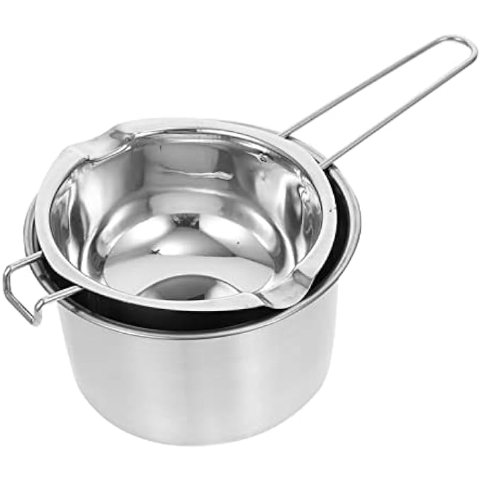 rayihni 2 Pack Double Boiler Pot Set Chocolate Melting Pot With Stainless Steel Boiling Water Pot For Melting Chocolate Candy Candle Soap Wax 600Ml - Image 1