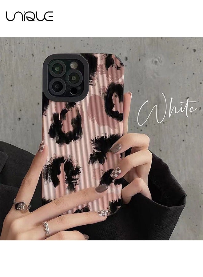 Unique Compatible iPhone 15 Pro Phone Lovely With Fashion Simple Cute Stripe Pattern Phone Case for Female Girl Soft Silicone Protective Case iPhone 15 Pro-Pink - Image 1