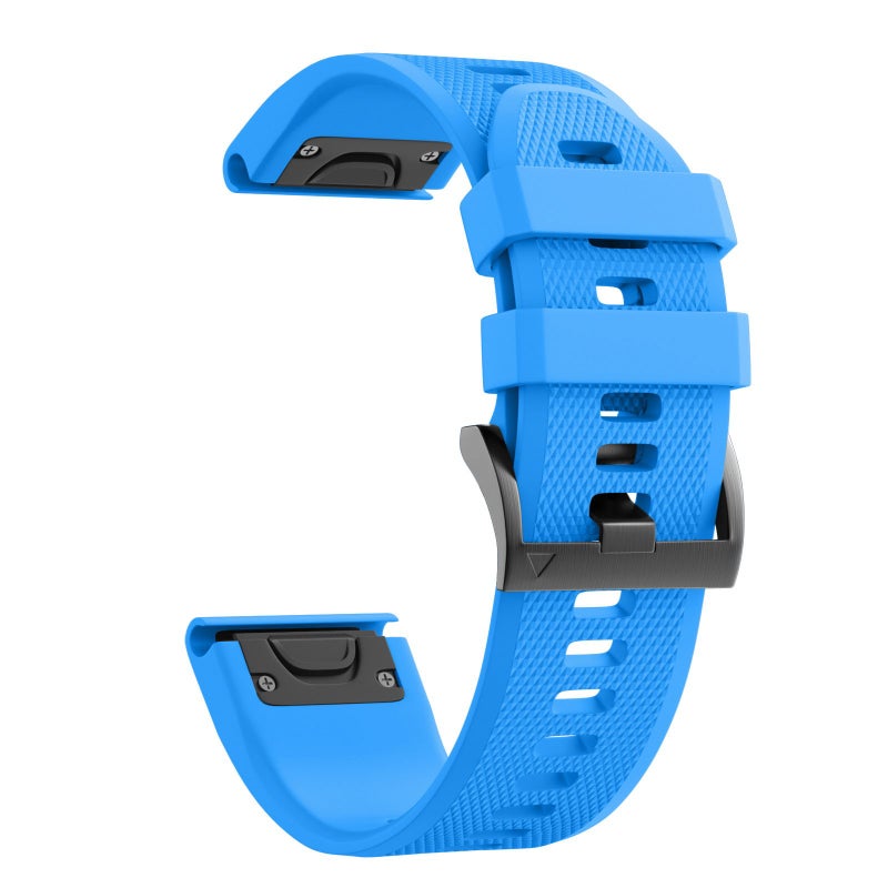 ANCOOL for Fenix 5/Fenix 6/Fenix 7 Band 22mm Silicone Watch Band for Fenix 8 Fenix E 47mm/Fenix 5 Plus/Fenix 6 Pro/Fenix 7 Pro/Forerunner 935(Blue) - Image 1