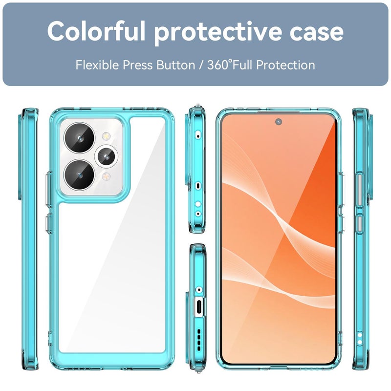 إيروريكس جراب هاتف Realme 15 Pro 5G من سلسلة الألوان المصنوعة من مادة TPU الهجينة الأكريليكية (أزرق شفاف) - Image 2