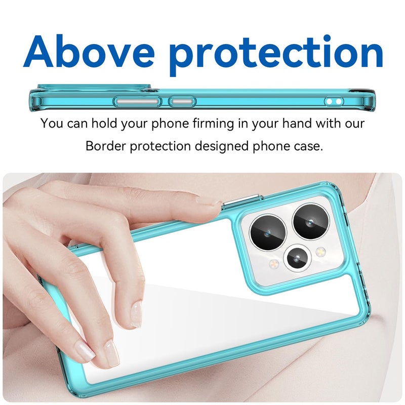 إيروريكس جراب هاتف Realme 15 Pro 5G من سلسلة الألوان المصنوعة من مادة TPU الهجينة الأكريليكية (أزرق شفاف) - Image 4