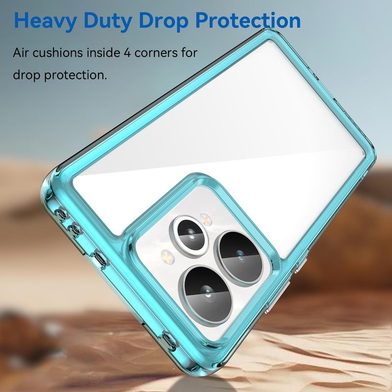 إيروريكس جراب هاتف Realme 15 Pro 5G من سلسلة الألوان المصنوعة من مادة TPU الهجينة الأكريليكية (أزرق شفاف) - Image 3