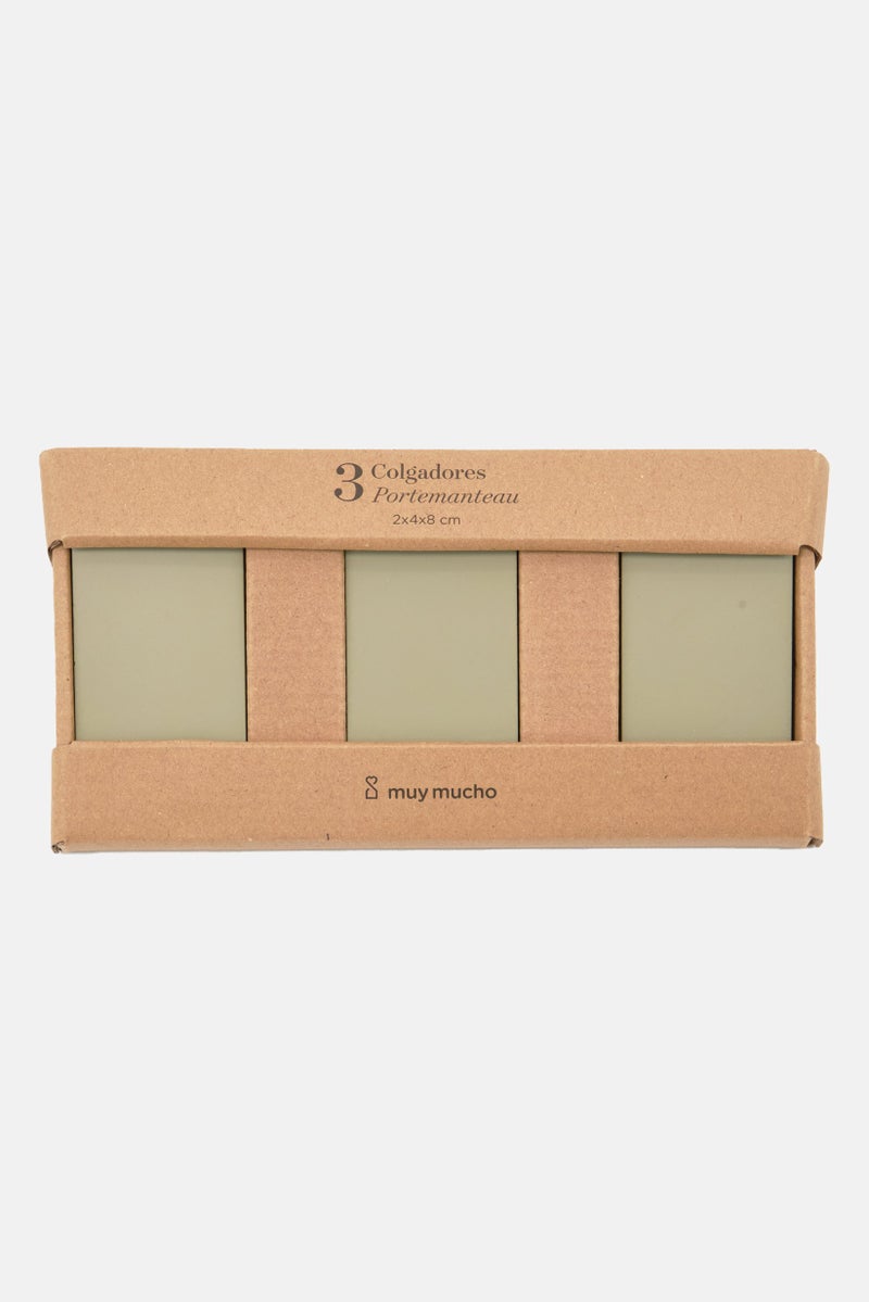 Muy Mucho 3 Pieces Hook Holder, Green - Image 1