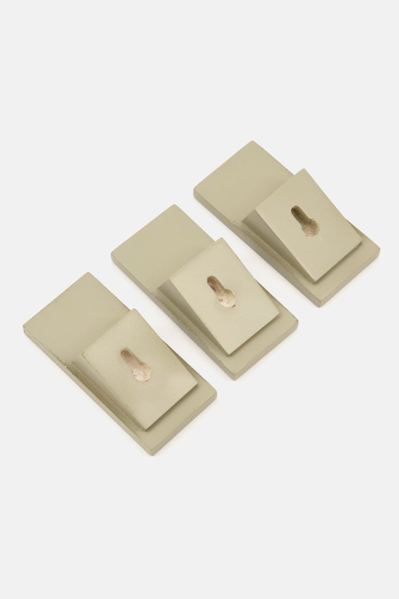 Muy Mucho 3 Pieces Hook Holder, Green - Image 3