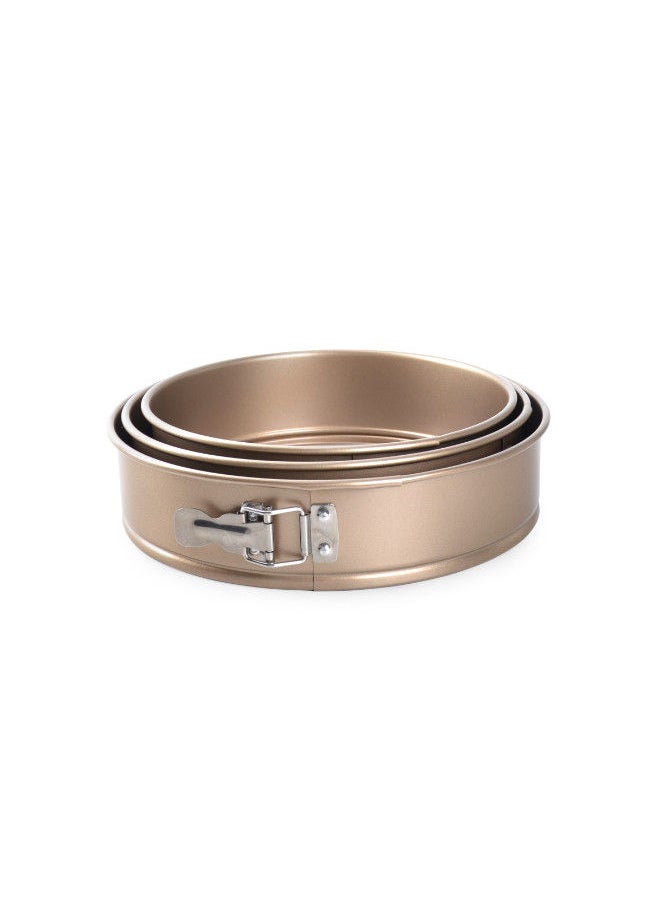 Trust 3-Piece Carbon Steel Round Springform Gold; Samll Pan 24x7cm/ Meduim Pan 26x7cm/ Large Pan 28x7cm.  - Image 2