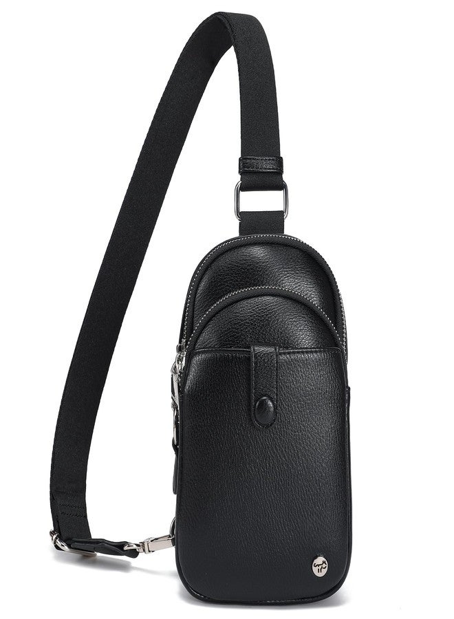 INICAT Anti Theft Crossbody Bags for Women Small Sling Bag Travel Essentials Fanny Packs Cross Body Purses Birthday Gifts (Black Antitheft Small) - Image 1
