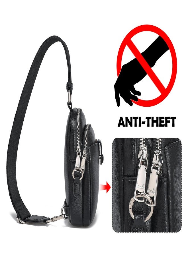 INICAT Anti Theft Crossbody Bags for Women Small Sling Bag Travel Essentials Fanny Packs Cross Body Purses Birthday Gifts (Black Antitheft Small) - Image 2