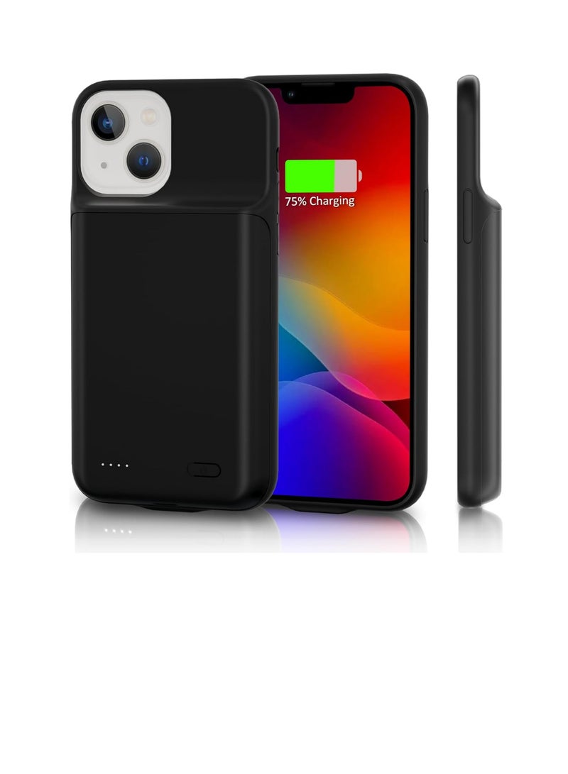 Zexen Battery Case for iPhone 13 [7000 mAh] Additional Battery Charging Case Battery Case Mobile Phone Case Battery Case Power Bank Case for iPhone 13, Ultra Thin and Portable Battery Case [6.1  - Image 1