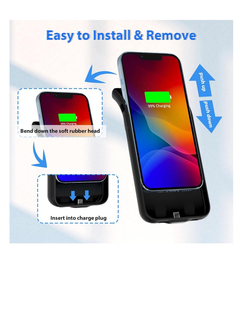 Zexen Battery Case for iPhone 13 [7000 mAh] Additional Battery Charging Case Battery Case Mobile Phone Case Battery Case Power Bank Case for iPhone 13, Ultra Thin and Portable Battery Case [6.1  - Image 4
