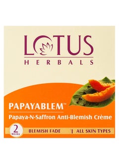 LOTUS HERBALS Lotus Herbals Papayablem Papaya Saffron Anti Blemish Cream 50g  - Image 3