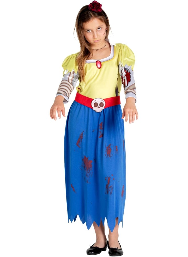 Ciao Snow White Zombie Costume8-10 y | Kids Halloween Princess Fancy Dress | Scary Fairytale Biancaneve Outfit for Girls - Image 5