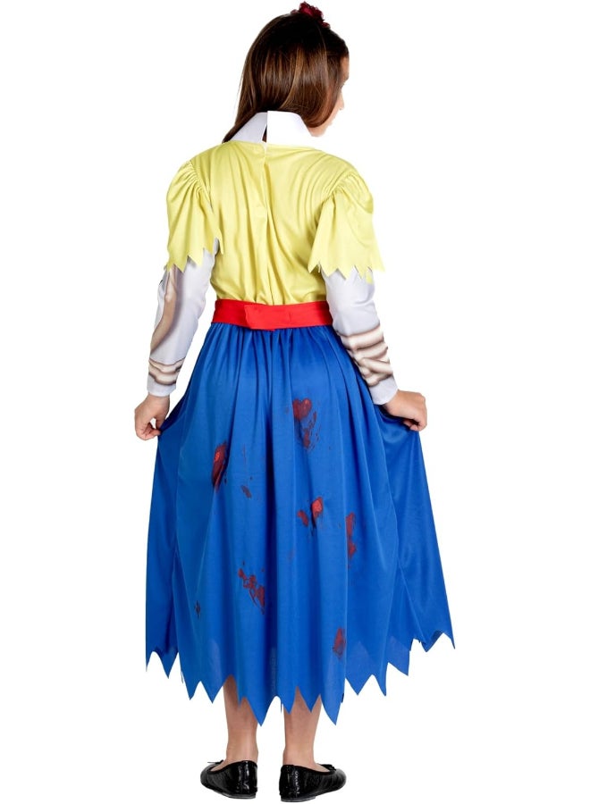 Ciao Snow White Zombie Costume8-10 y | Kids Halloween Princess Fancy Dress | Scary Fairytale Biancaneve Outfit for Girls - Image 2