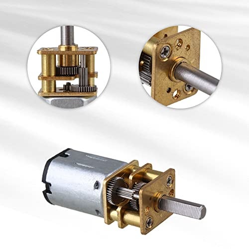 CNBTR 12mm DC Speed Reduction Gear Motor Gearwheel Replacement for GA12-N20 1000RPM Miniature Metal Electric 6V(DC1.5 to 12.0V) with 10mm Output Shaft Set of 10 - Image 3
