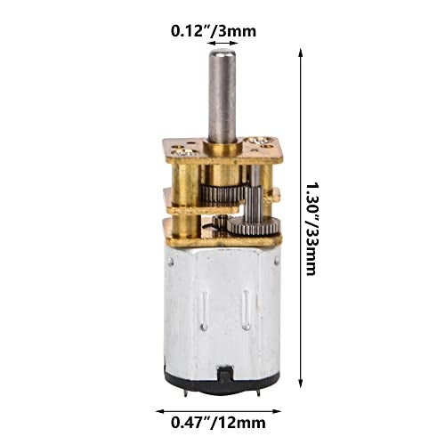 CNBTR 12mm DC Speed Reduction Gear Motor Gearwheel Replacement for GA12-N20 1000RPM Miniature Metal Electric 6V(DC1.5 to 12.0V) with 10mm Output Shaft Set of 10 - Image 5
