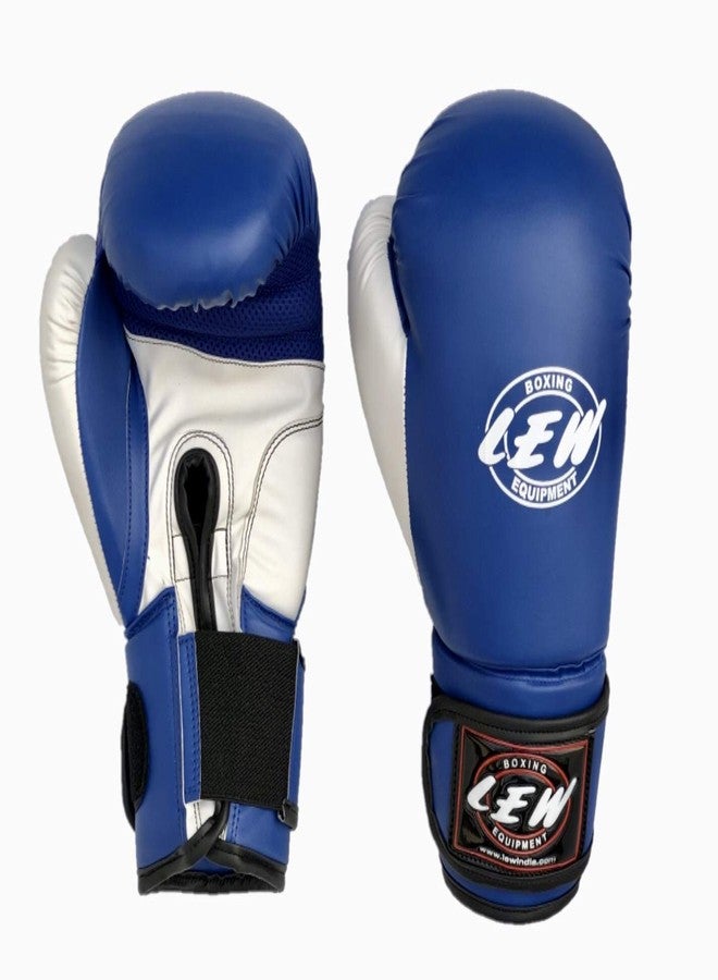 LEW Contest Pu Boxing Gloves for Men & Women with Moulded Foam Padding, Sweat Wicking Lining, Elasticated Hook & Loop Wrap Around Closure System Boxing Gloves - Image 1