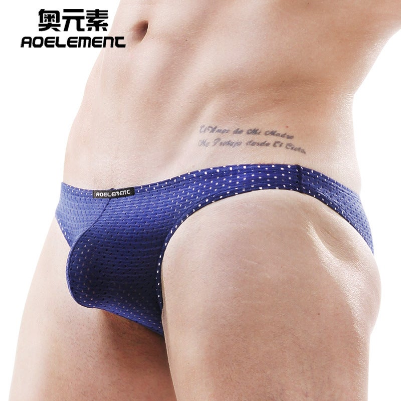 Tight Ice Silk Transparent Underwear Men'S Small Triangle Pants Mesh Eye Youth Underpants Breathable Trendy Thin Shorts - Image 2