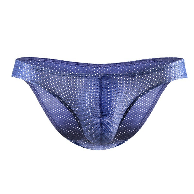Tight Ice Silk Transparent Underwear Men'S Small Triangle Pants Mesh Eye Youth Underpants Breathable Trendy Thin Shorts - Image 5