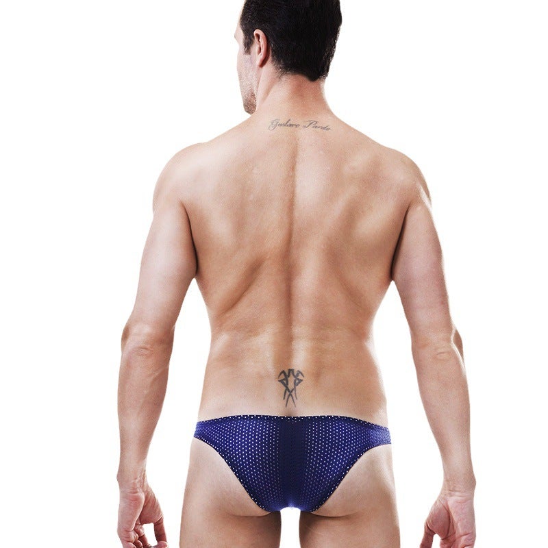 Tight Ice Silk Transparent Underwear Men'S Small Triangle Pants Mesh Eye Youth Underpants Breathable Trendy Thin Shorts - Image 4