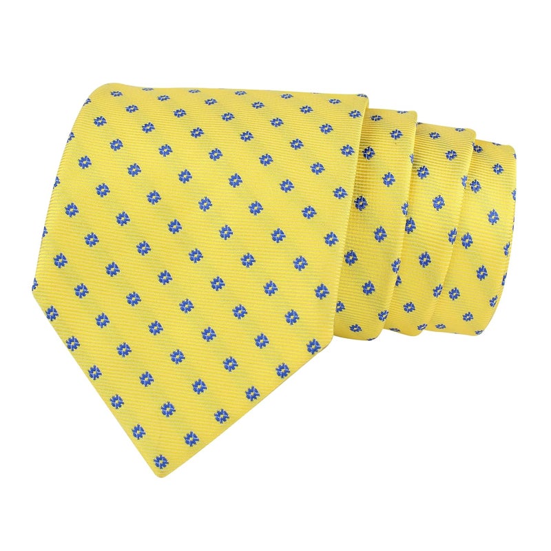 Kovove Kavove Classy Polka Dot Cyan Necktie For Men - Image 1