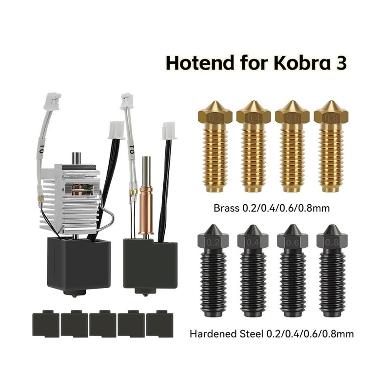 Anycubic Kobra 3 Hotend Upgrade Kit Standard Brass Nozzle Thermistor Spare Parts - Image 3