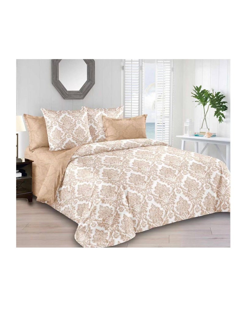 BAIG - Velvet Comforter  6-Piece Rose Fur King Comforter Set Velvet Quilted Bedspread Throw & Pillow Double King Size Bedding Set c15 - Image 1