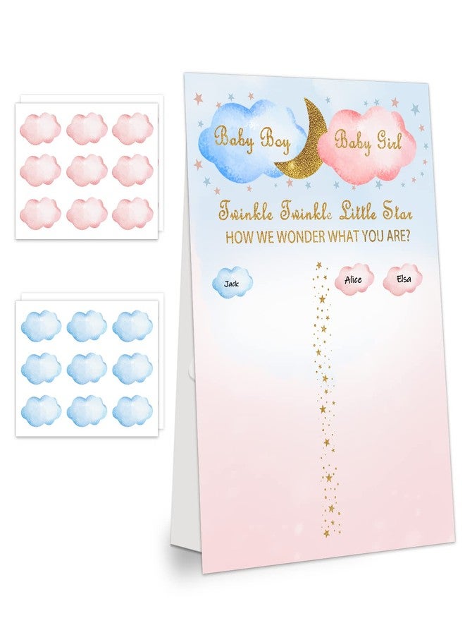 UBLURO Boy or Girl Voting Gender Reveal Party Game - Blue and Pink Gender Reveal Voting Poster Board with Stickers Gender Reveal Party Games Kit - 12x17 inch - Image 2