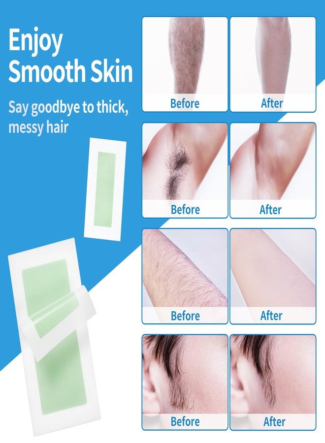 Beauty7 شرائط شمعية للرجال من بيتي7 للجسم، شرائط شمعية جاهزة للاستخدام، إزالة شعر الوجه بالشمع، مجموعة إزالة الشعر في المنزل للأرجل والذراعين والصدر، 36 شريط شمعي و4 مناديل زيت مهدئة - Image 3