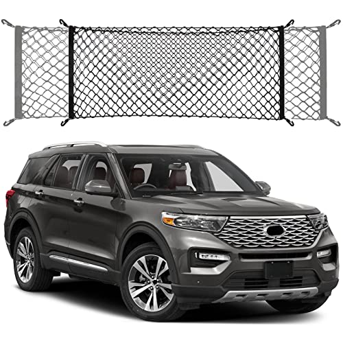 Omocyra Envelope Style Cargo Trunk Net Compatible with Ford Explorer Base ST XLT New 2025 2024 2023 2022 2021 2020 2019 2018 2017 2016 2015 2014 2013 2012 2011 Car Rear Nylon Mesh Tailgate Netting - Image 1