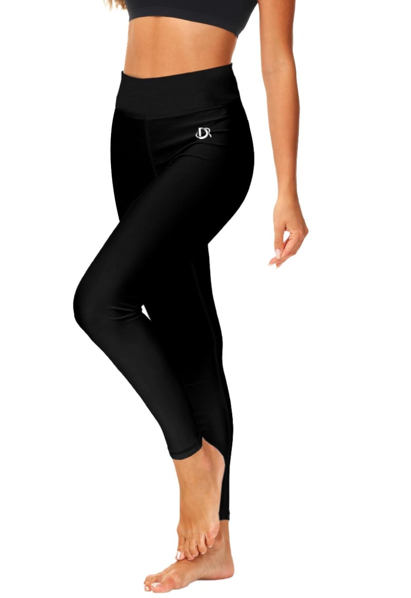 Deerose Women's Surfing Swim Leggings Uv Protective Swimsuit Pants Swim Tights High Waisted Quick Dry Pants Black M - Image 5