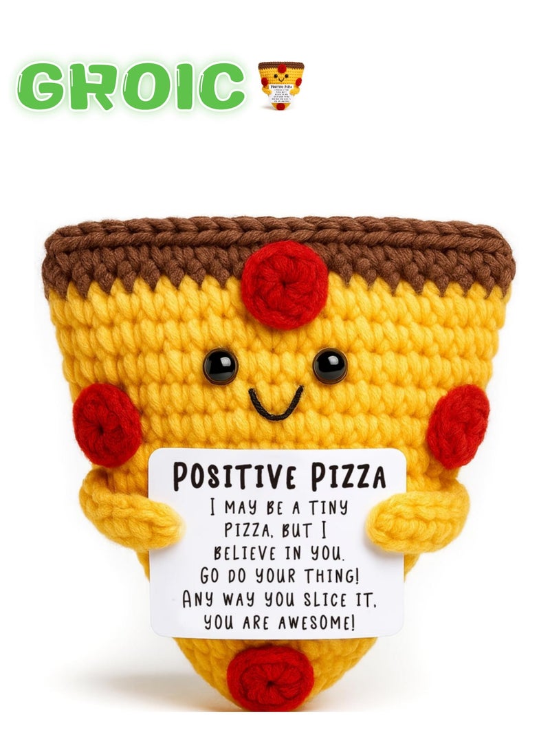 GROIC Positive Pocket Hot Dog Doll, Funny Emotional Support Knitted Hot Dog Toy with Positive Card, Woolen Crochet, Cheer Up Graduation Gift, Encouragement for... - Image 1