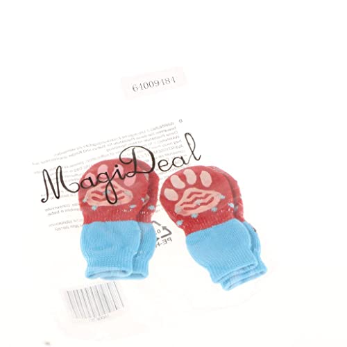 Secret Desire 4Pcs Pet Dog Floor Grip Socks - Non-Slip Protector Shoes Boots L Red - Image 4
