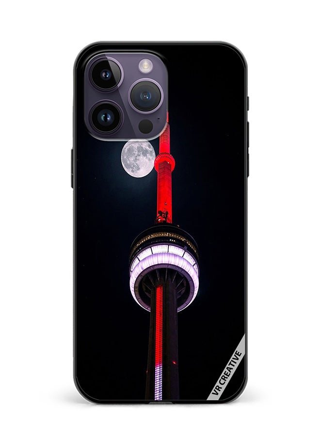 VR CREATIVE Protective Case Cover For Apple iPhone 15 Pro Max Cn Tower Light up Red Design Multicolour - Image 1