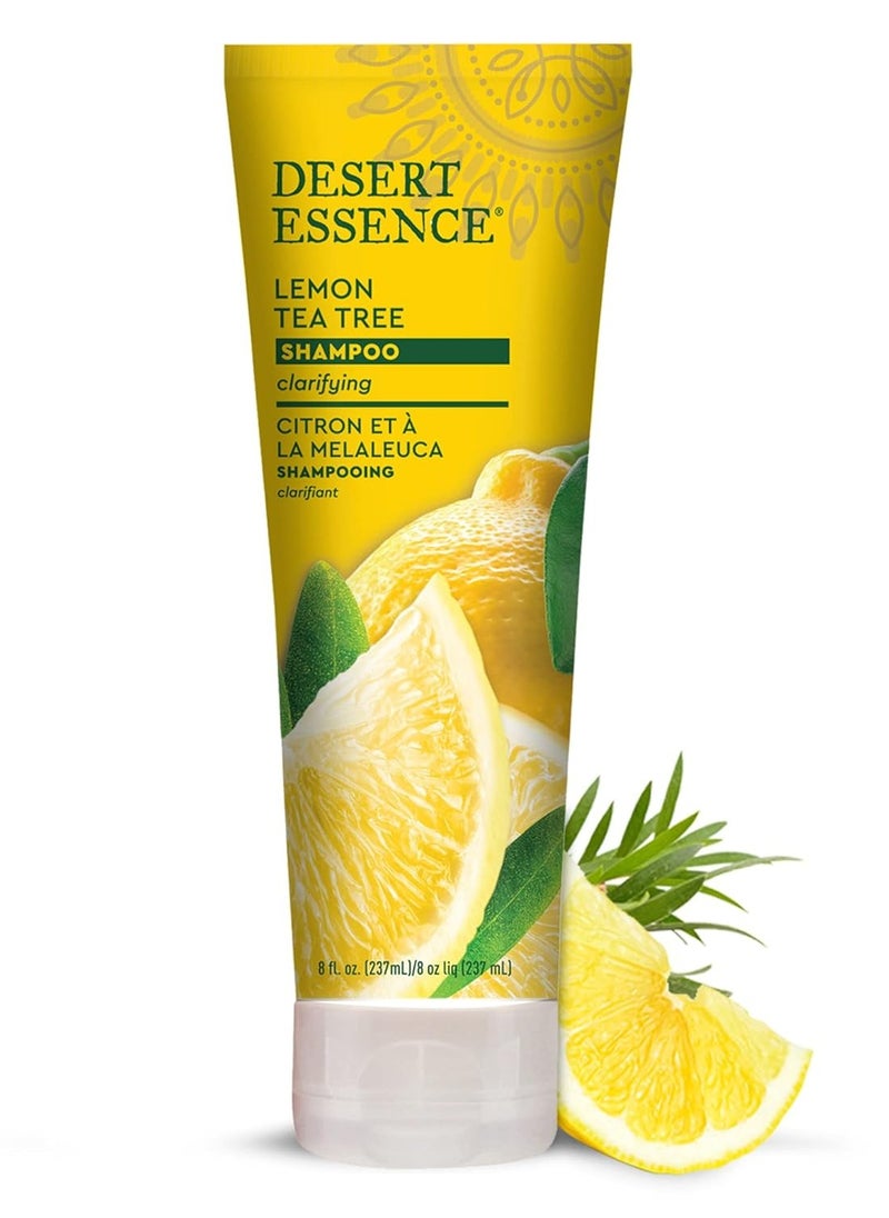 DESERT ESSENCE Desert Essence Lemon Tea Tree Shampoo - 8 Fl Ounce - Removes Excess Oil - Revitalizes Scalp - Strengthens & Protects Hair - Maca Root Extract - Soft, Smooth & More Manageable  - Image 2