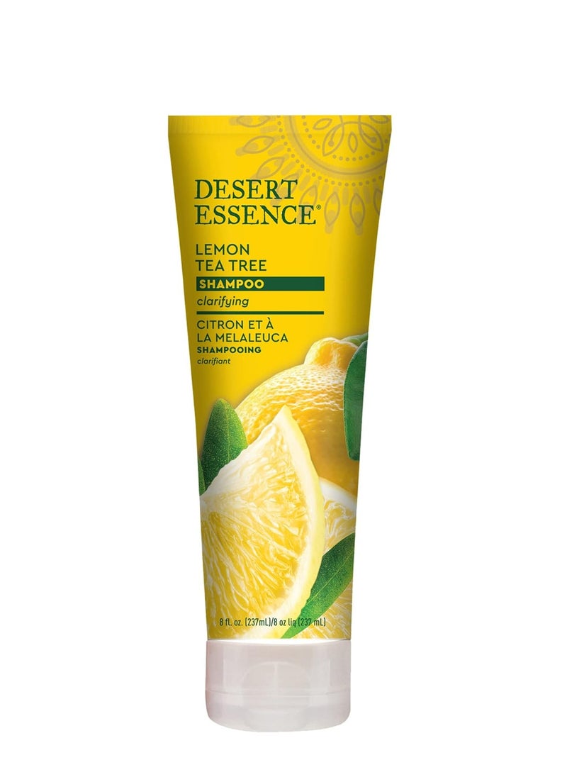 DESERT ESSENCE Desert Essence Lemon Tea Tree Shampoo - 8 Fl Ounce - Removes Excess Oil - Revitalizes Scalp - Strengthens & Protects Hair - Maca Root Extract - Soft, Smooth & More Manageable  - Image 1
