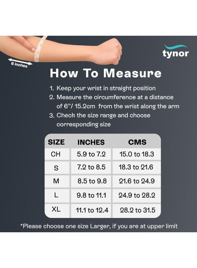 تاينور جبيرة المعصم والساعد من Tynor، رمادي، لليد اليسرى، مقاس متوسط، قطعة واحدة - Image 2