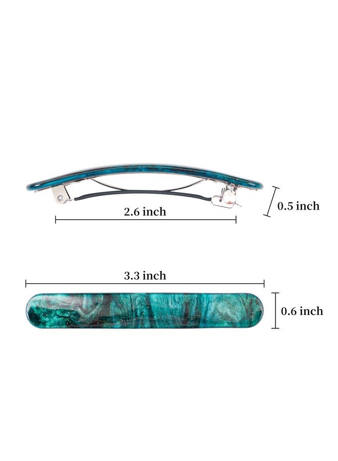 Folansy 3Pcs Hair Barrette For Women, French Hair Barrette Tortoise Shell, Automatic Hair Clips For Thick Medium Volume Hair, Hair Pin Retro Hair Clasp - Image 2